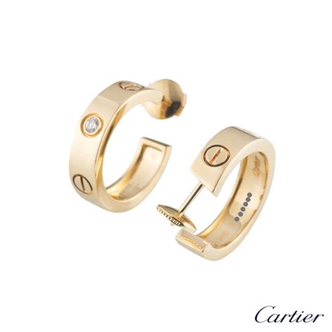 cartier love earrings with diamonds